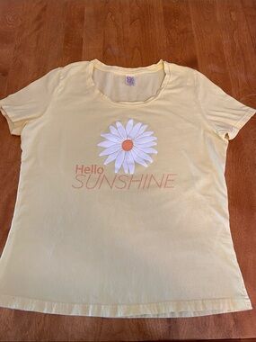 LVER yellow & white daisy pattern culotte set with short sleeves. S 🌼💛